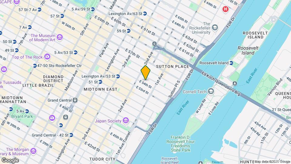325-327 E 54th St Mapa y Detalles de la Ubicación