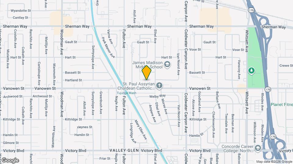 13132 Hartland St Map and Location Details