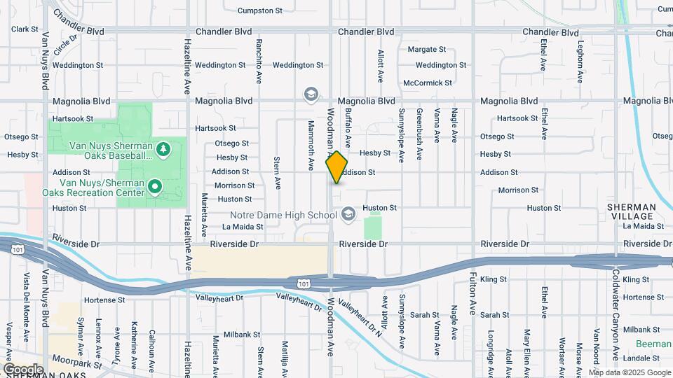 4934 Woodman Ave Map and Location Details