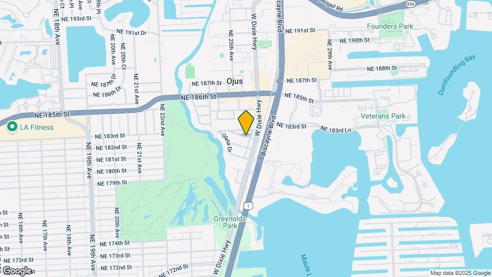 2596 NE 182nd Ter, Unit A2 Map and Location Details