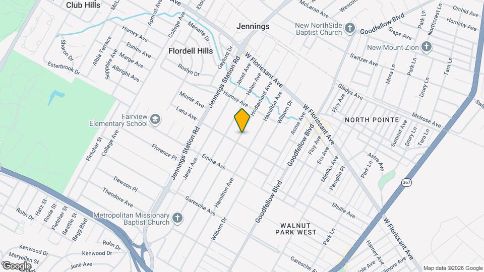 5612 Hodiamont Ave Map and Location Details