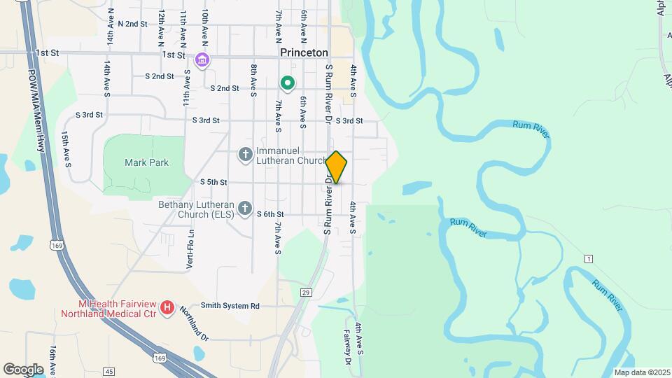 502 S Rum River Dr Mapa y Detalles de la Ubicación