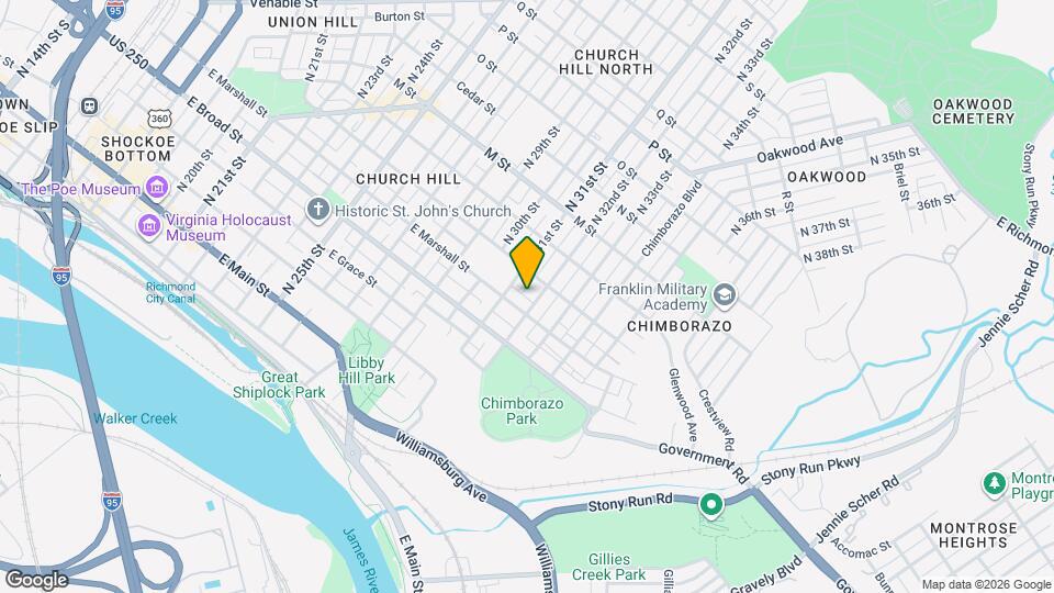 410 N 32nd St Map and Location Details