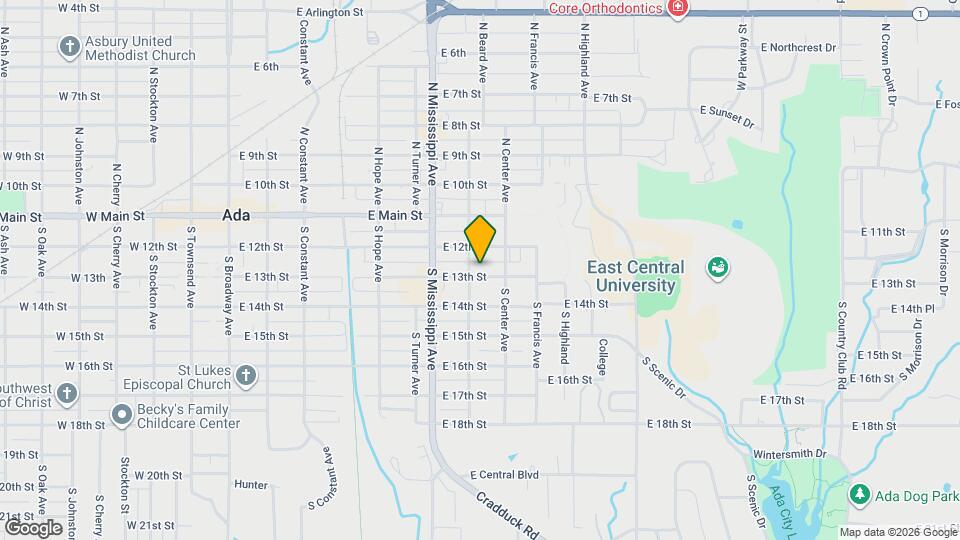 804 E 13th St Map and Location Details