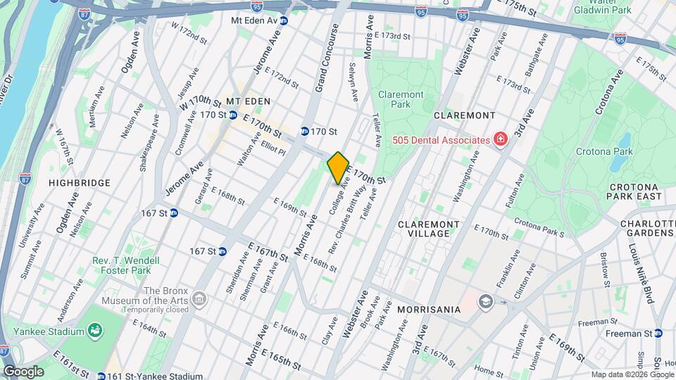 1361 College Ave Mapa y Detalles de la Ubicación