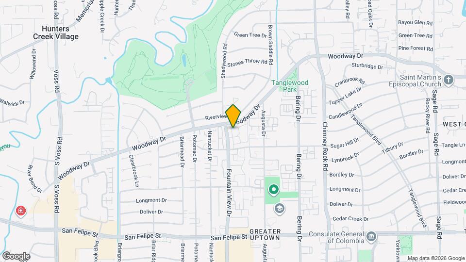 5916 Woodway Place Ct Map and Location Details