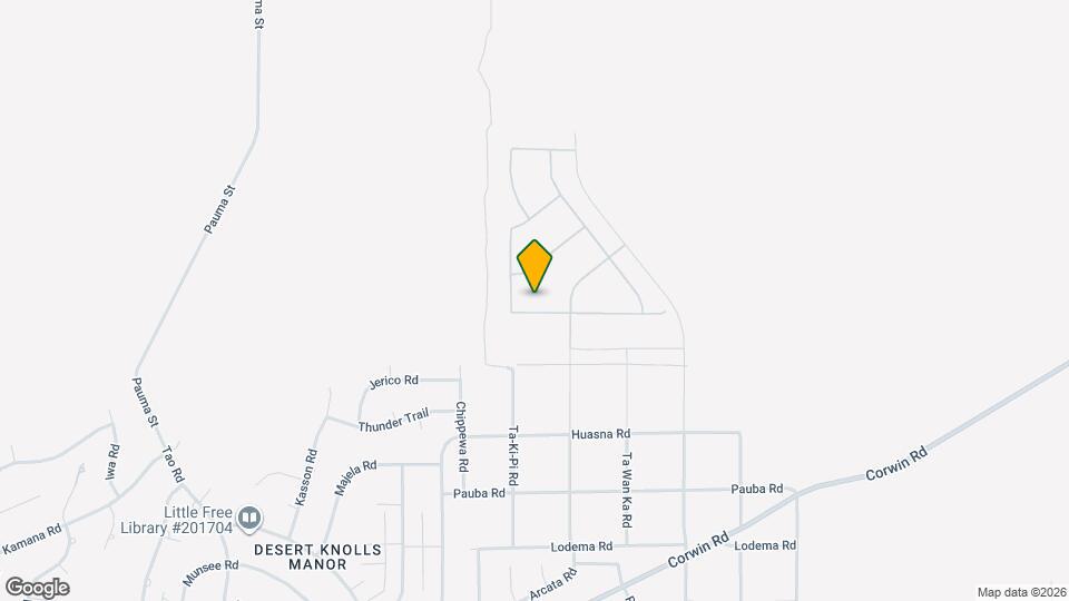 19416 Chuparosa Rd Map and Location Details