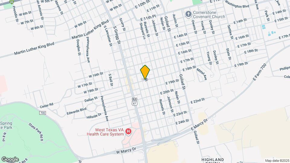 1800 S Main St Map and Location Details