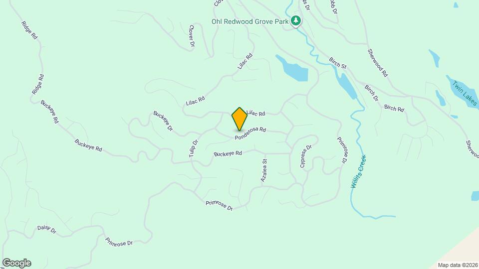 1730 Ponderosa Rd Map and Location Details