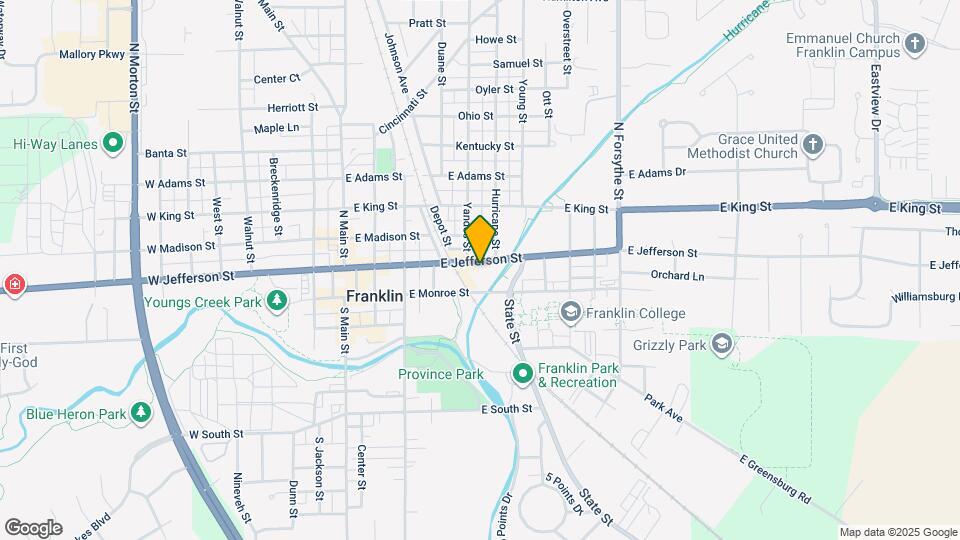 447 E Jefferson St Map and Location Details