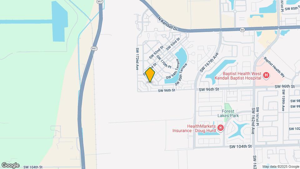 9480 SW 171st Ct Map and Location Details