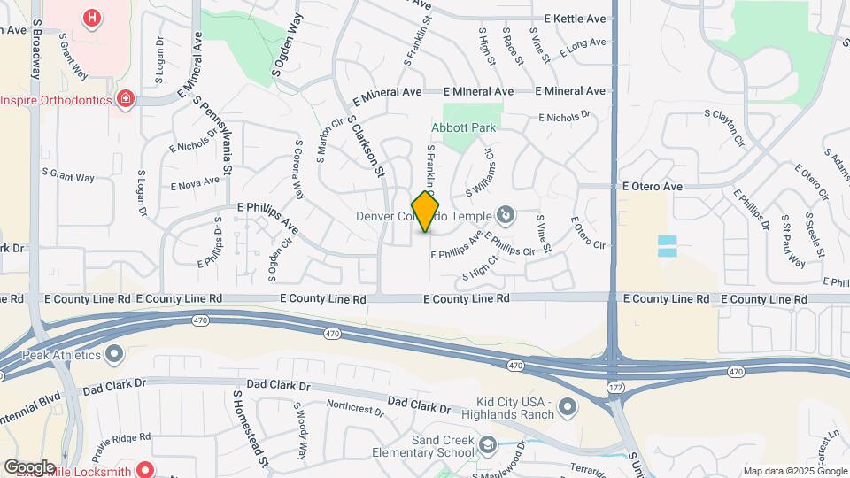 8177 S Franklin Ct, Unit Four Lakes HOA Map and Location Details