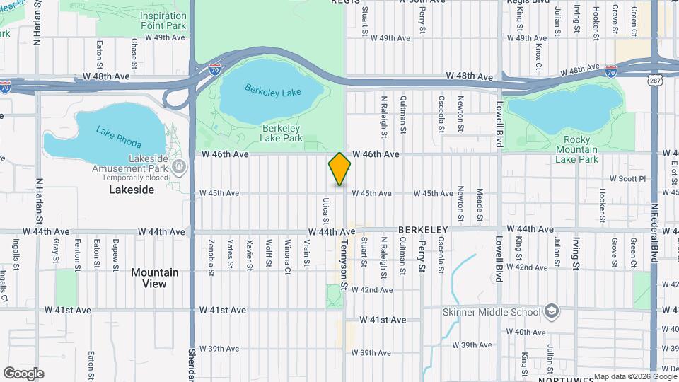 4425 W 45th Ave Mapa y Detalles de la Ubicación