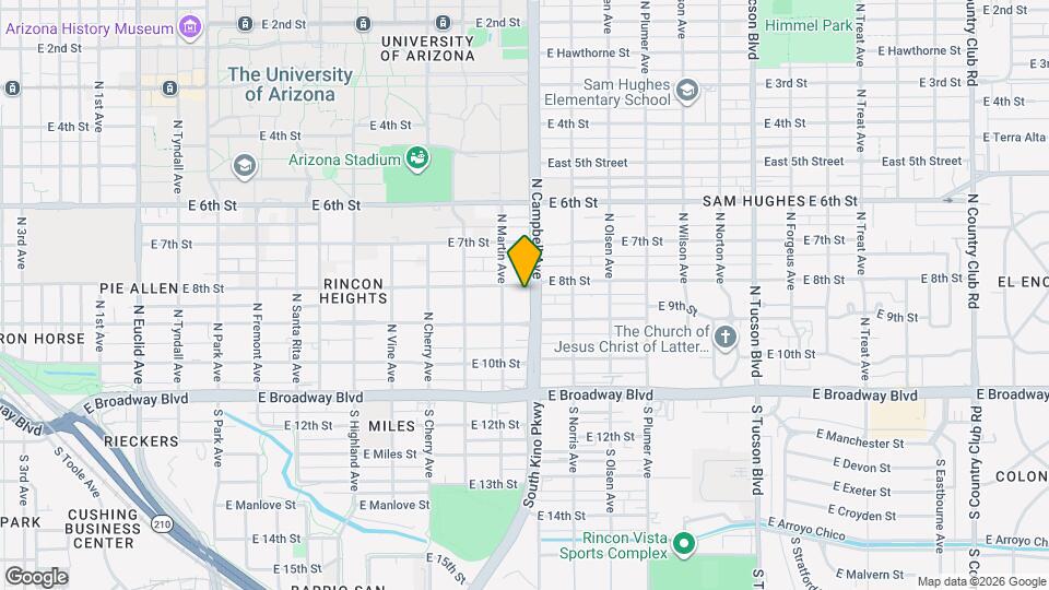 1830 E 8th St Mapa y Detalles de la Ubicación