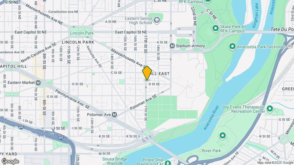 1700 D St SE Map and Location Details