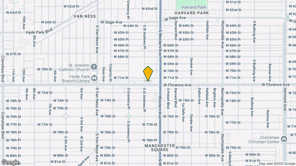 1847-1849 1/2 W Florence Ave Map and Location Details