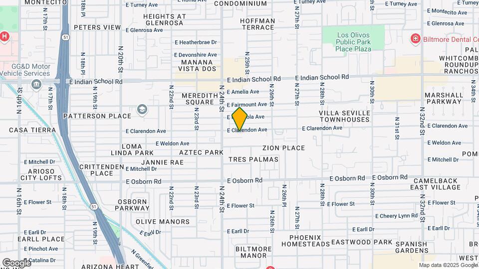 2433 E Clarendon Ave Map and Location Details