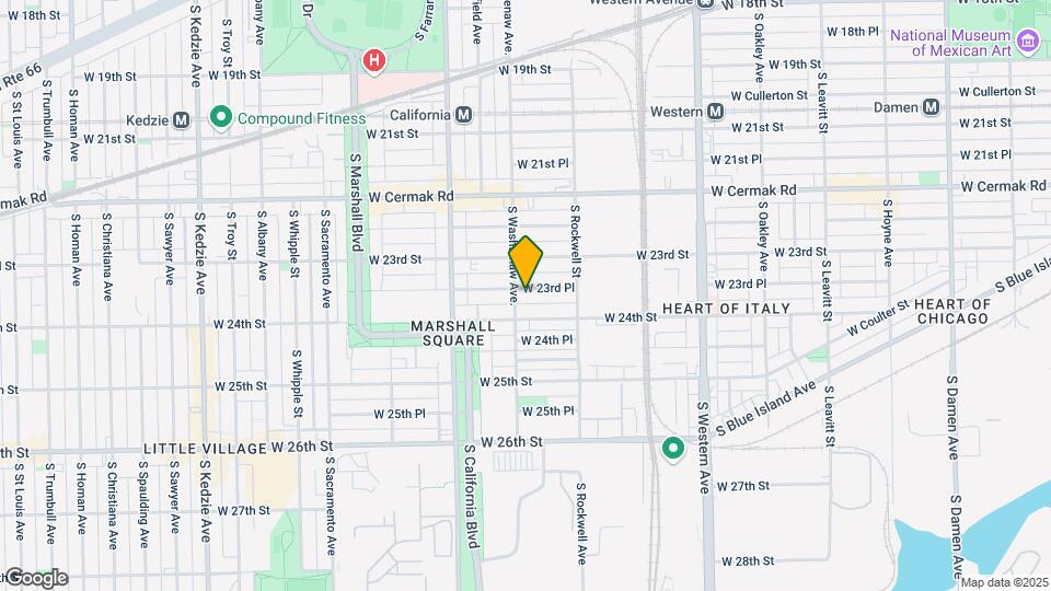 2651 W 23rd Pl, Unit 1R Map and Location Details