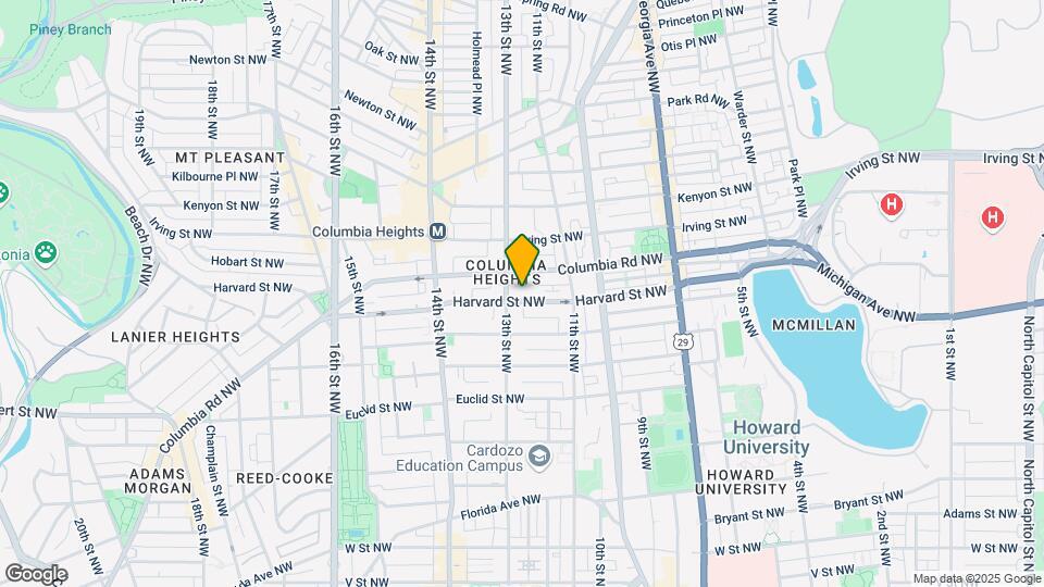 1223 Harvard St NW Map and Location Details