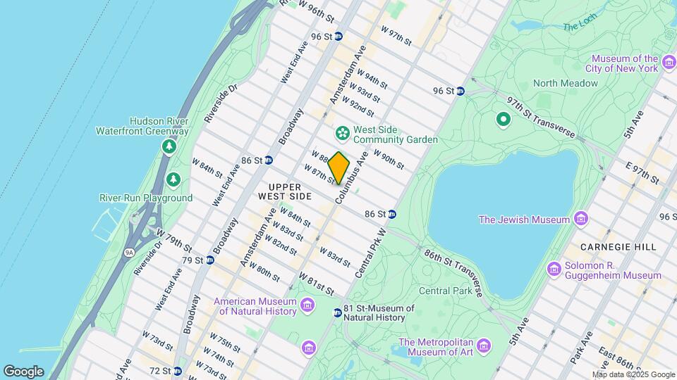 102 W 87th St Map and Location Details