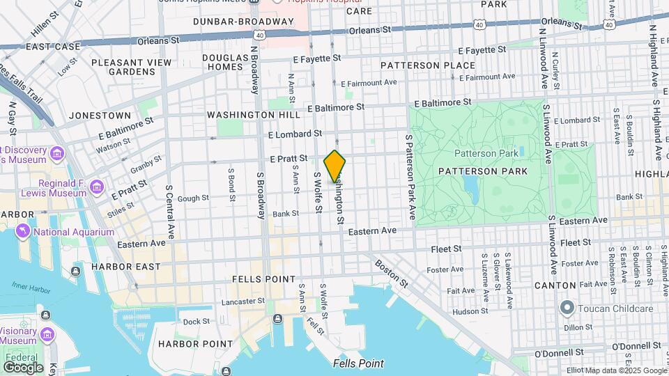 250 S Washington St Map and Location Details