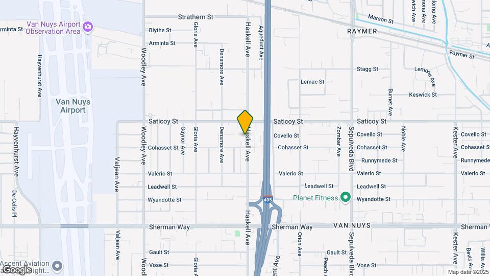 7525 Haskell Ave Map and Location Details
