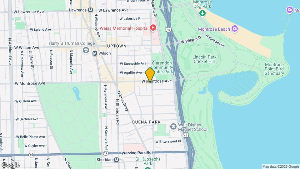 4338 N Clarendon Ave Map and Location Details