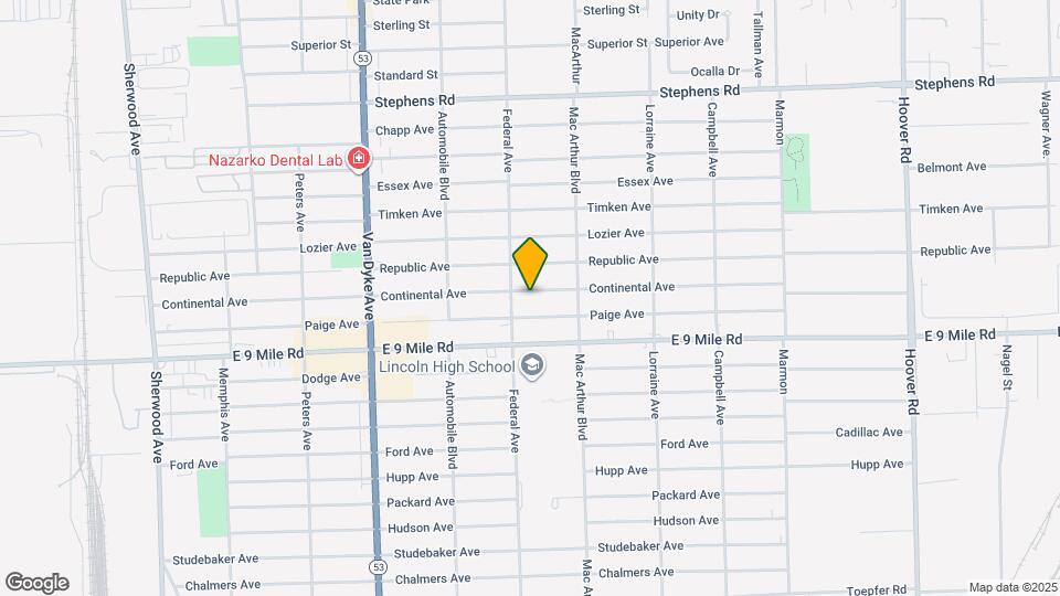 8440 Continental Ave Map and Location Details