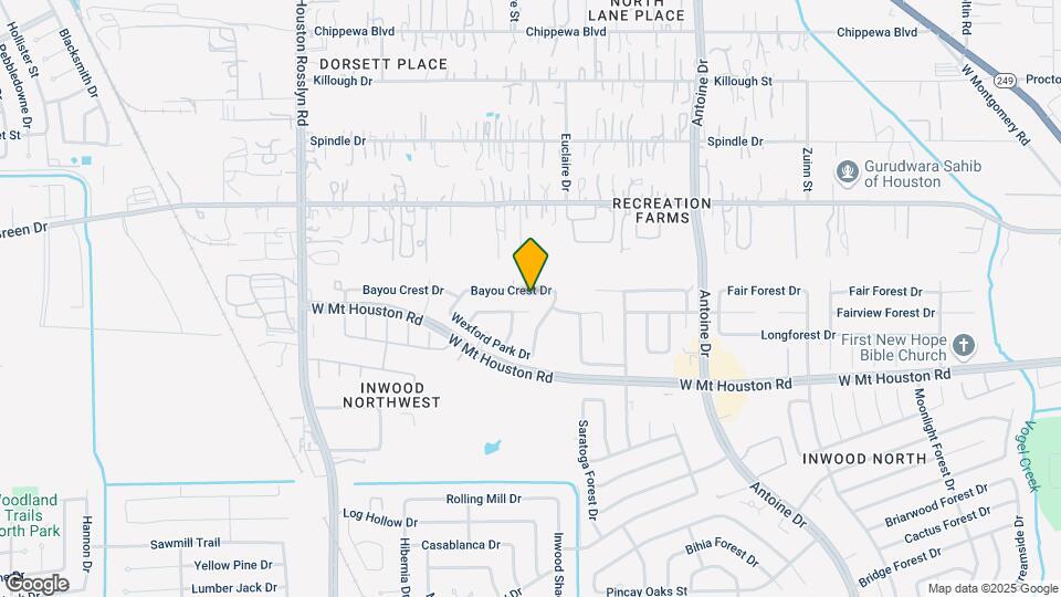 6407 Bayou Crest Dr Map and Location Details