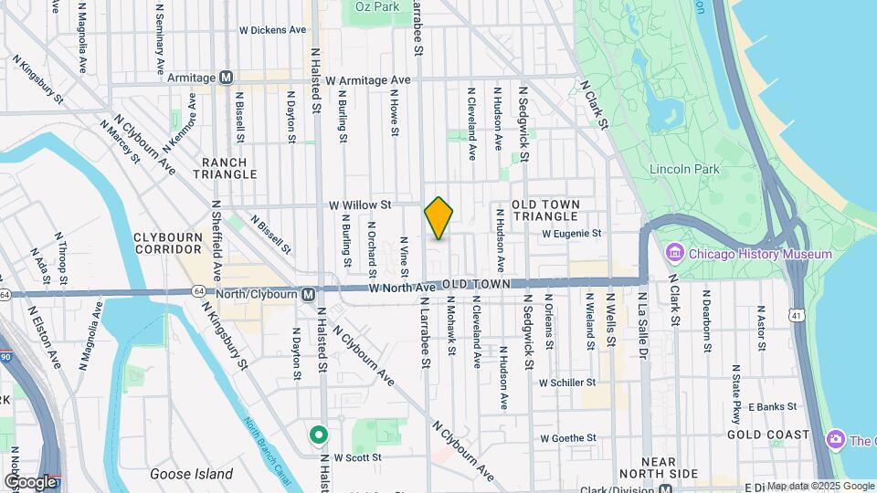 1643 N Larrabee St Map and Location Details