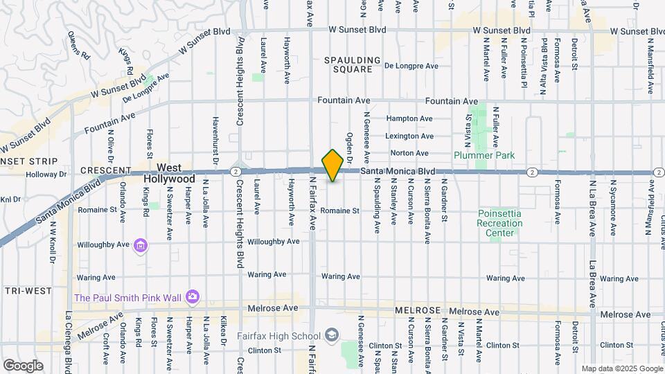 1042 N Orange Grove Ave Map and Location Details
