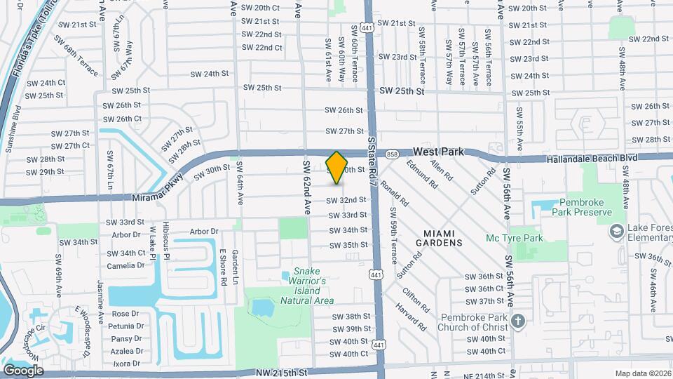 6114 SW 31st St Map and Location Details