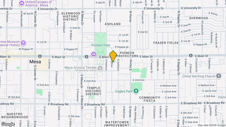 33 S Olive Map and Location Details