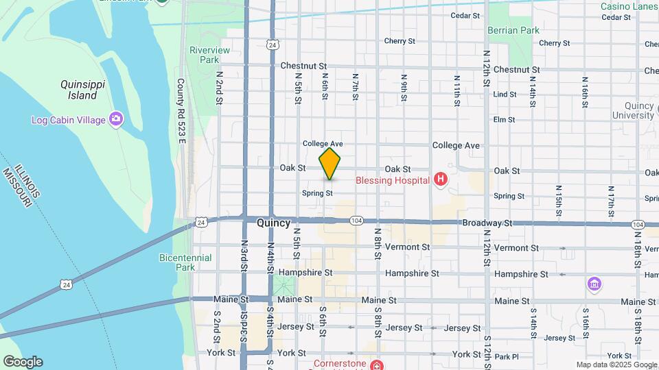 601 Spring St Map and Location Details