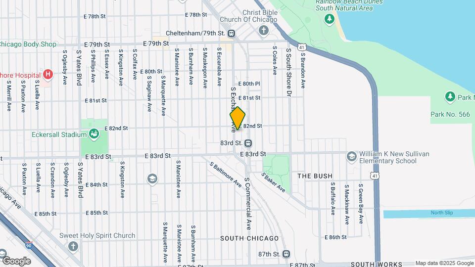8211 S Exchange Ave Map and Location Details