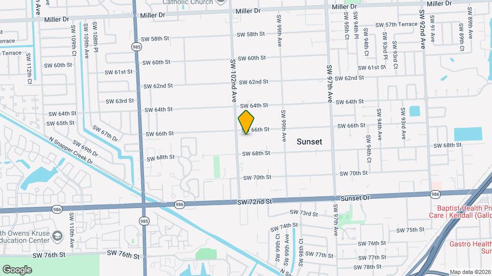 10110 SW 66th St Map and Location Details