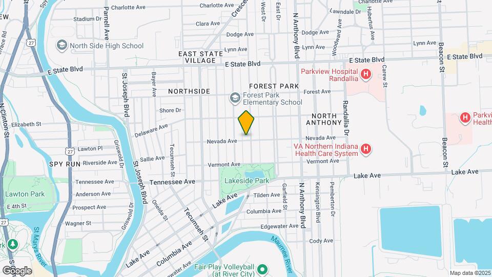 1421 Nevada Ave Map and Location Details