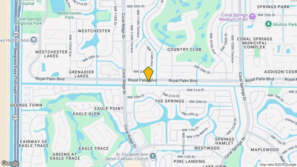 11458 Royal Palm Blvd Map and Location Details