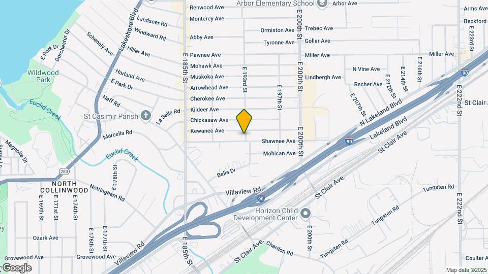 19211 Shawnee Ave Map and Location Details