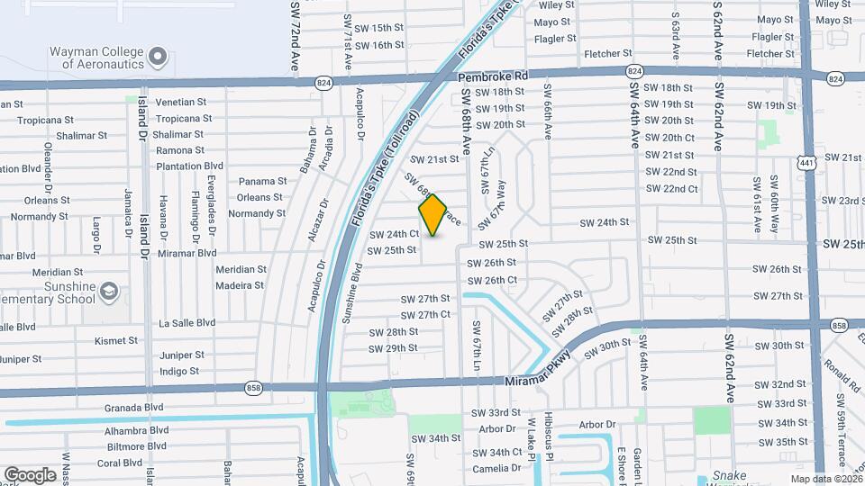 6831 SW 26th St Mapa y Detalles de la Ubicación