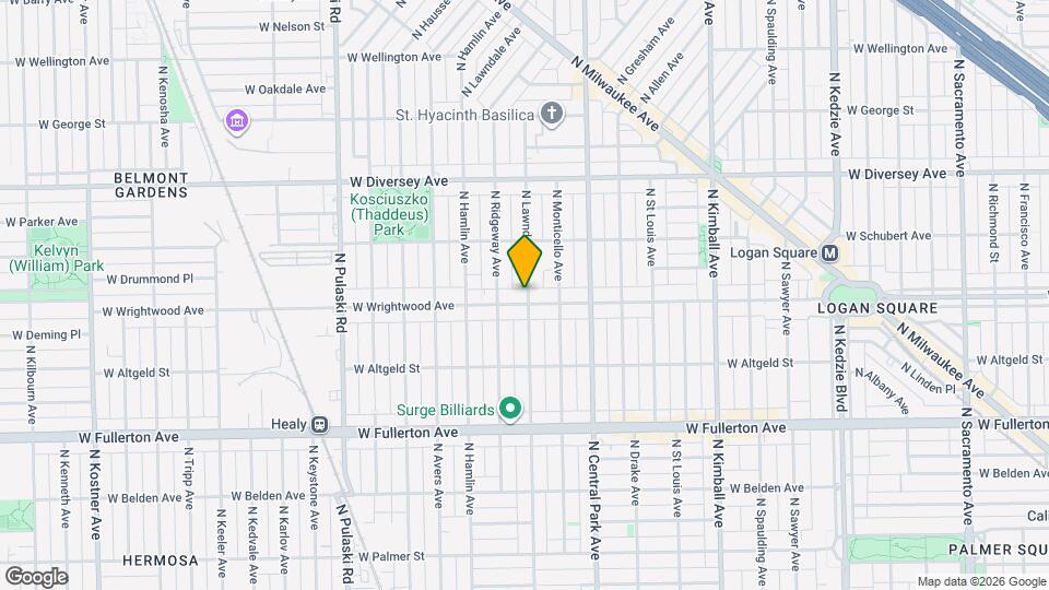 3700 W Wrightwood Ave Map and Location Details