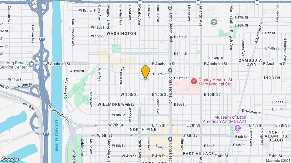 1123 1/2 Pine Ave Map and Location Details
