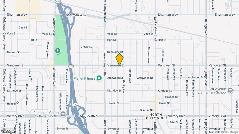 11956 1/2 Vanowen St Map and Location Details