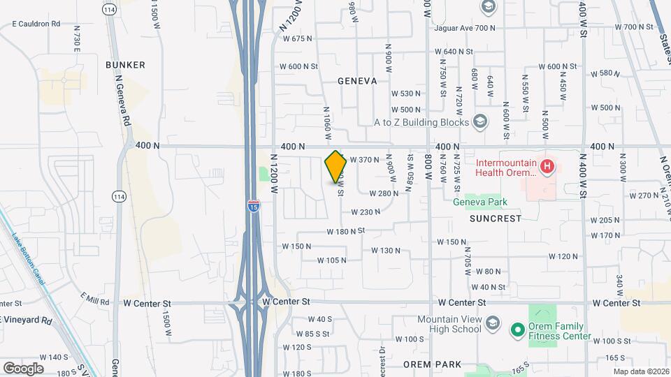 289 N 1030 W St Map and Location Details