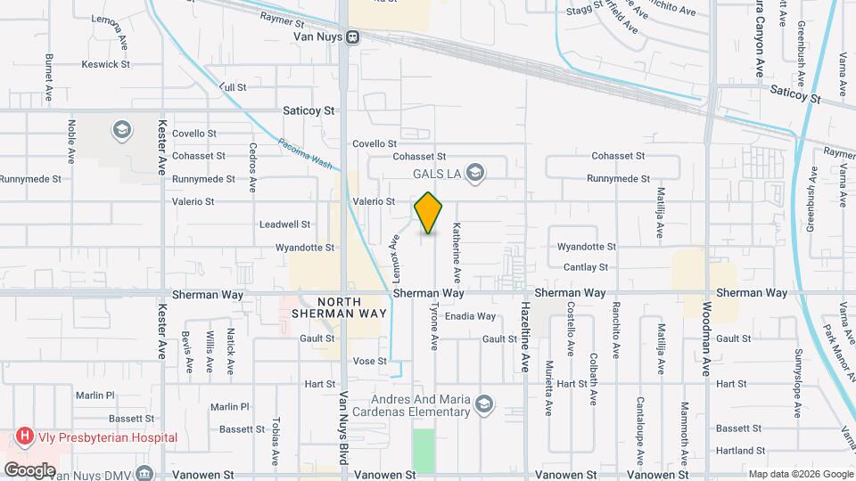 7307 Tyrone Ave Map and Location Details