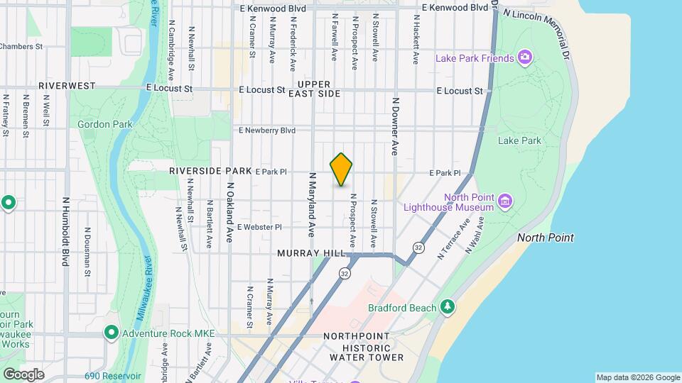 2612 N Farwell Ave, Unit 2612 N. Farwell Avenue Map and Location Details