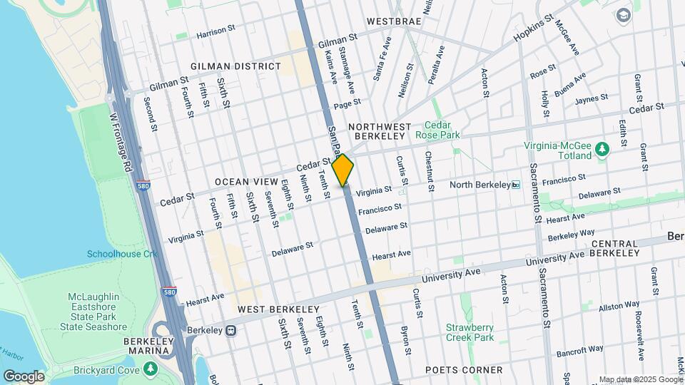 1654 San Pablo Ave Map and Location Details