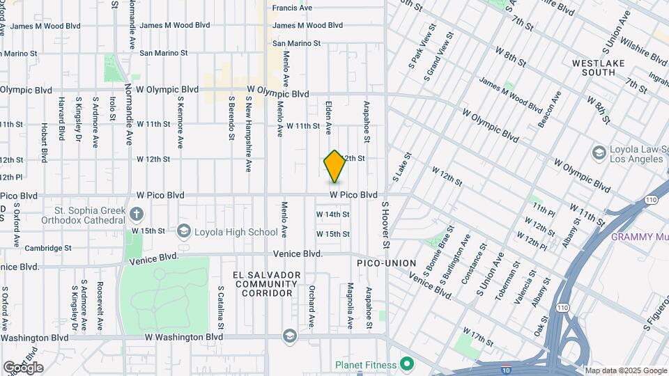1254-1256 Elden Ave Mapa y Detalles de la Ubicación