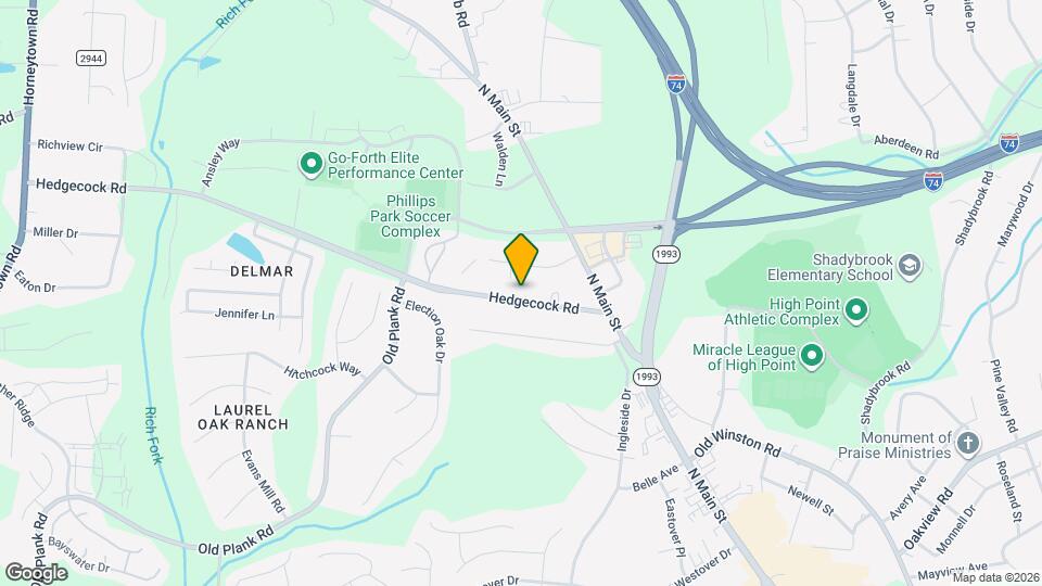 206 Hedgecock Rd Map and Location Details