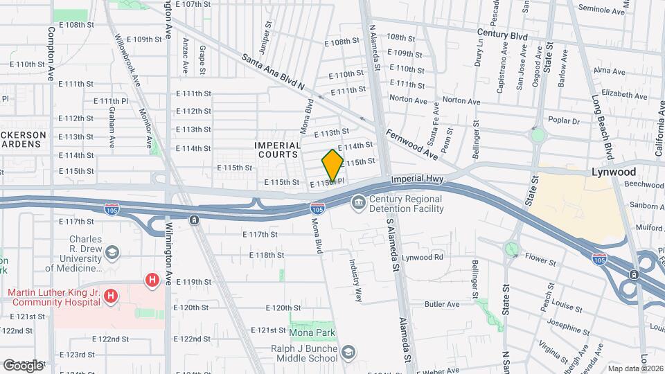 2436 E 115th Pl Mapa y Detalles de la Ubicación